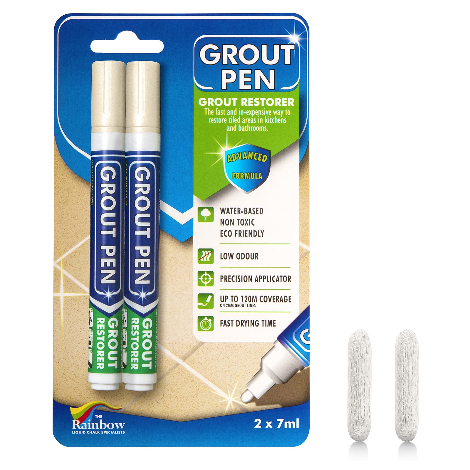 Grout Pen Cream Tile Paint Marker: Waterproof Tile Grout Colorant w/ Extra Tips gallery
