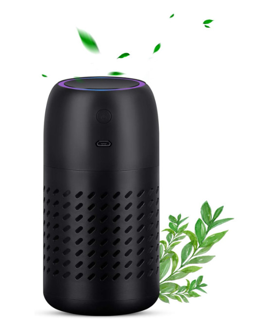 Plump Tiger Portable Car Air Purifier w/Filter Black travel size USB charger New gallery
