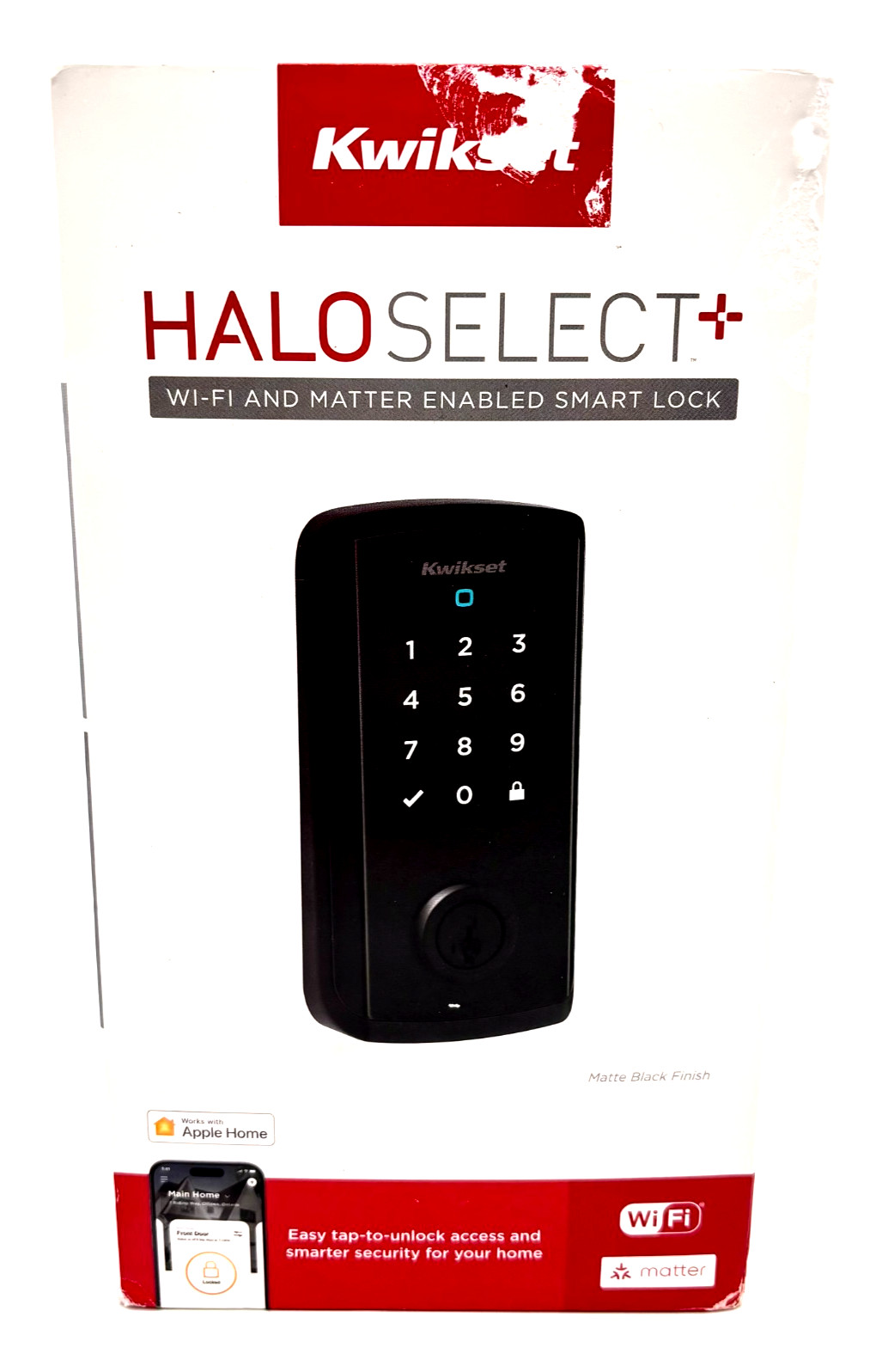 Kwikset Halo Select+ Smart Lock WiFi Matter Matte Black gallery