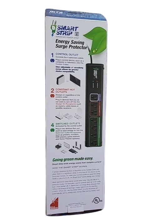 Smart Strip ECG-7MVR Energy Saving Surge Protector with Autoswitching Technology gallery