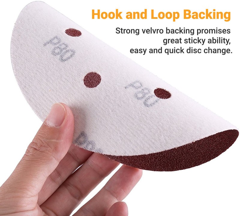 100PCS 6 in Hook Loop Orbital Sander Paper Sanding Discs 60 80 120 180 240 Grit gallery