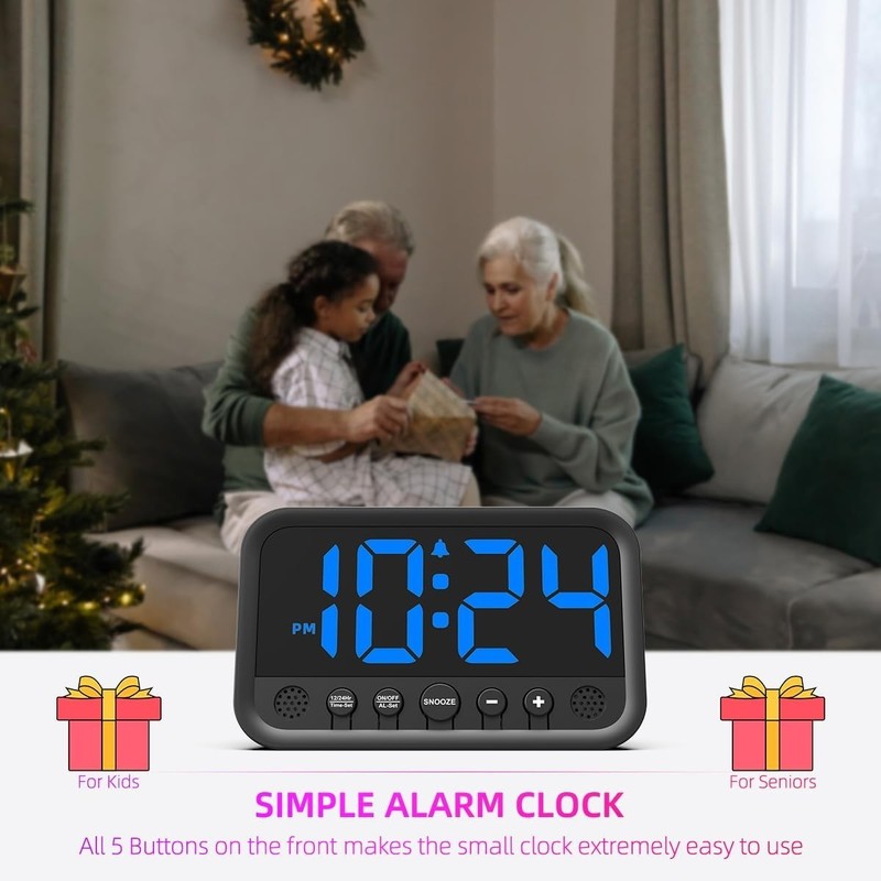 Super Extremely Extra Loud Alarm Clock for Very Heavy Sleeper Battery Backup NEW gallery