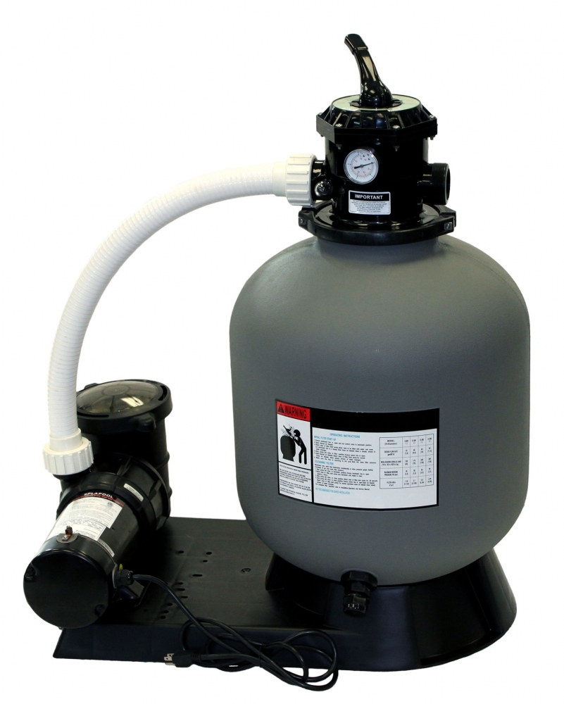 24" In-Ground Swimming Pool Sand Filter System W/ .90 THP Pump gallery