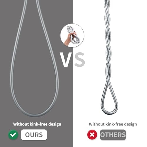 Shower Hose Extra Long 6ft,Explosion Proof Anti Winding 69 In Brushed Nickel gallery