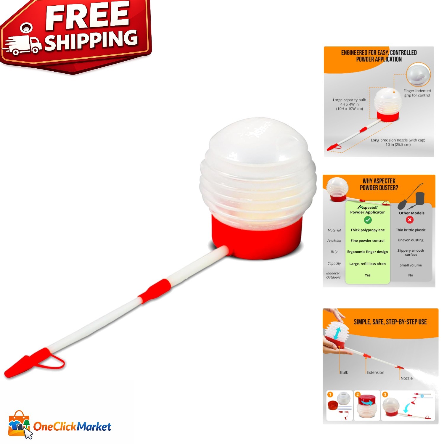 Ergonomic Powder Applicator for Fine Dust - Versatile Tool for Home Maintenance gallery