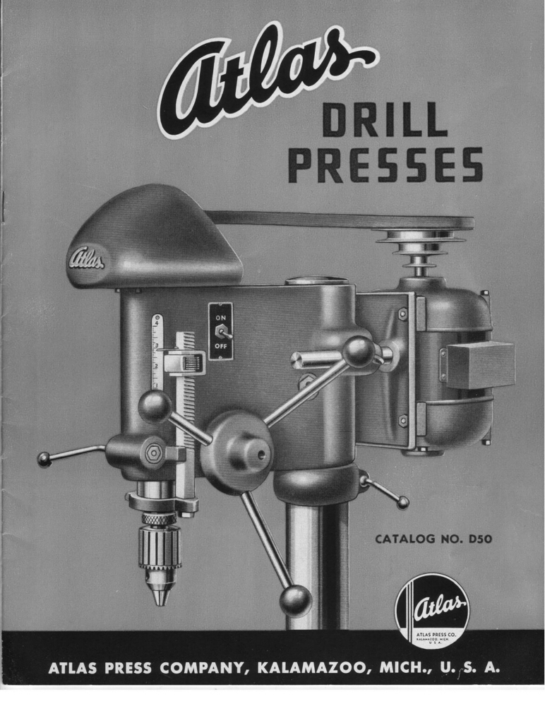 1949 Atlas Drill Presses Instructions gallery