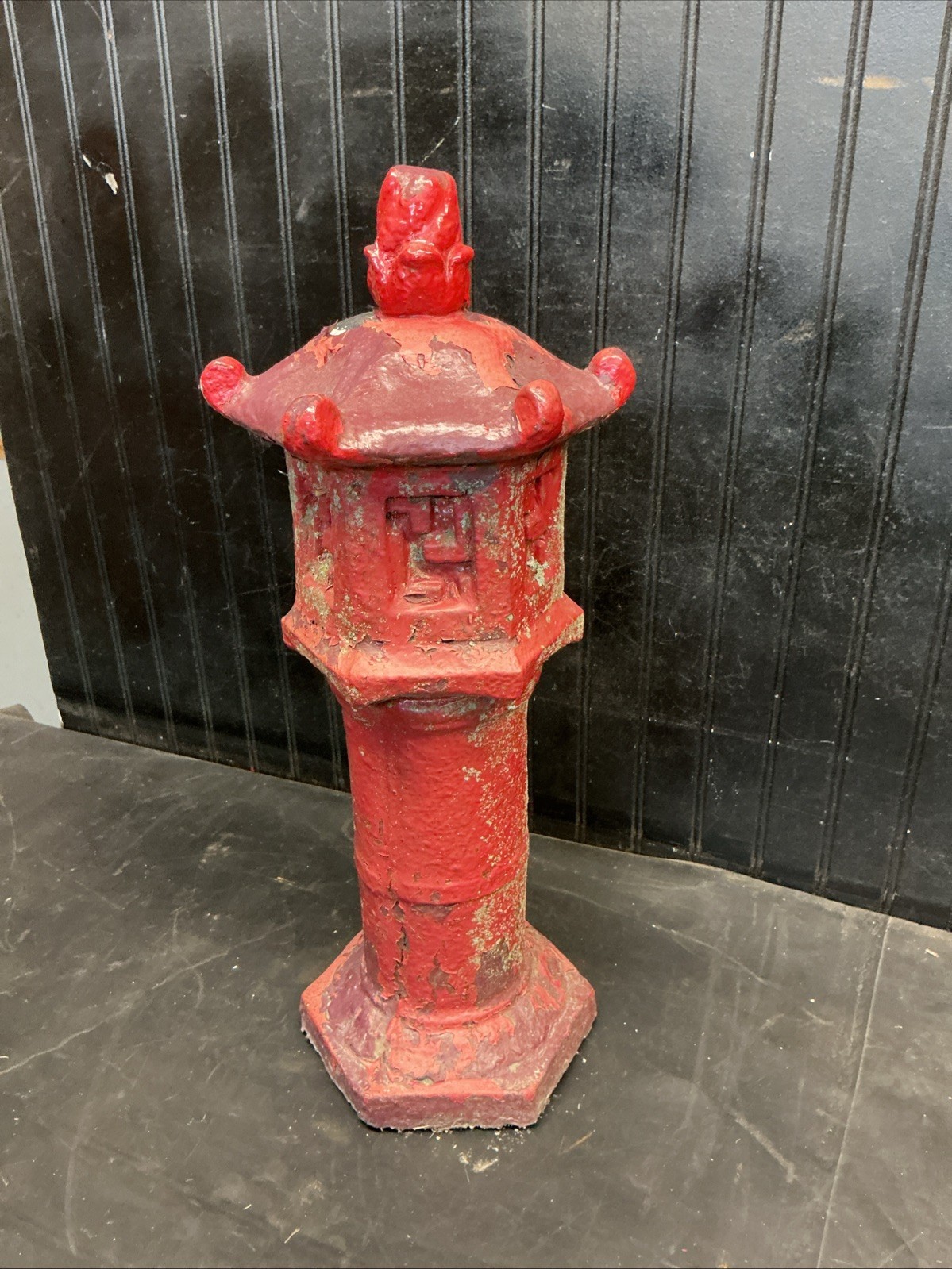 PAGODA ORIENTAL CONCRETE LANTERN JAPANESE GARDEN CEMENT STONE STATUE 22”x 8” gallery