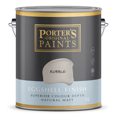 Porter’s 4L Rubble Eggshell Finish Broadwall Washable Paint – 4L