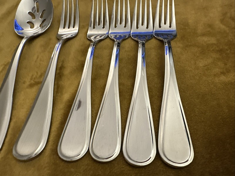 Mikasa Bravo Slotted Spoon + Forks Flatware 18/10 Stainless Steel Vietnam gallery