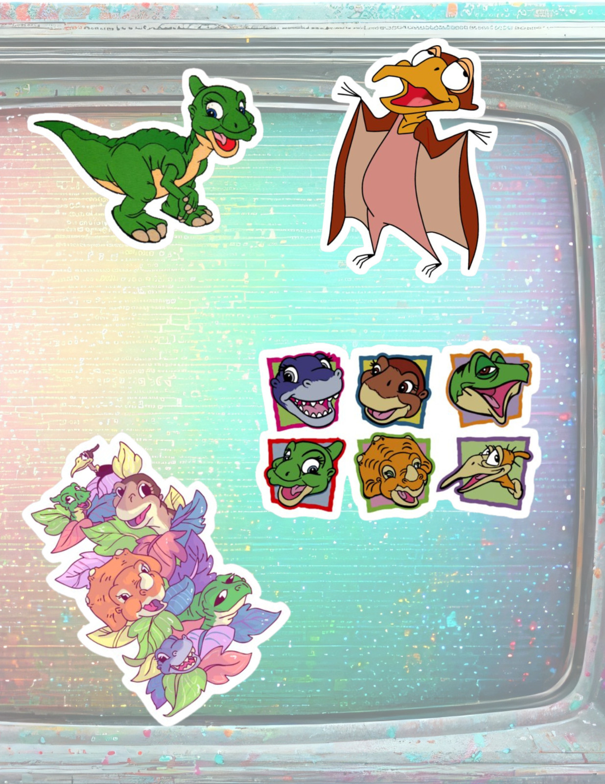 Land Before Time Retro Cartoon 4pc Sticker Pack gallery