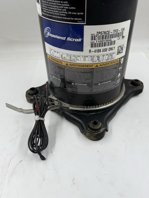 COPELAND SCROLL COMPRESSOR ZP67KCE-TFD-13A ZP67KCE-TFD 3 Phase 460V R410A gallery