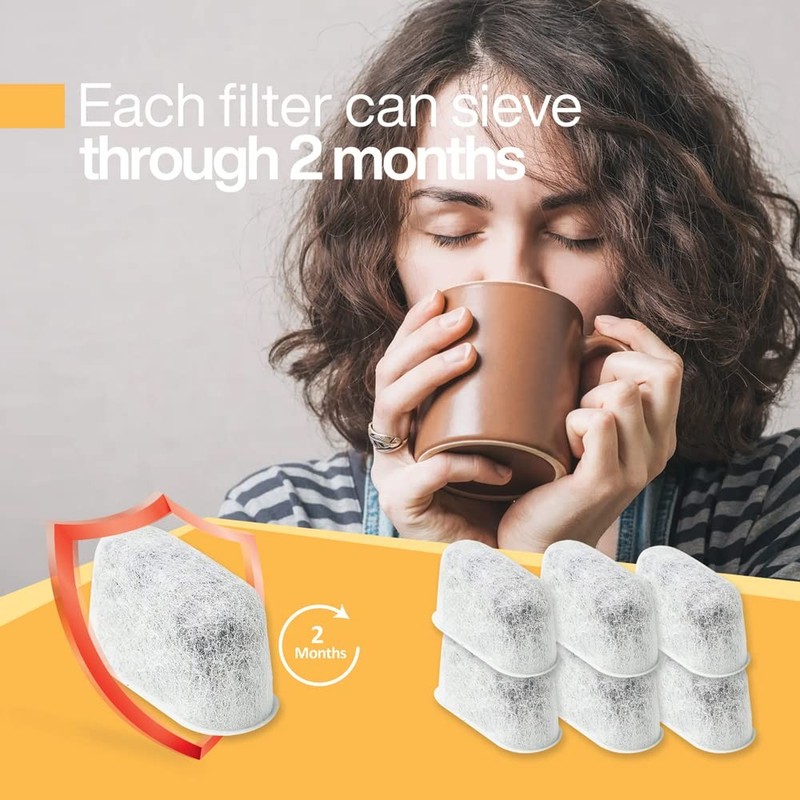 6 Pack Charcoal Water Filter Replacement Compatible with Cuisinart Coffee Maker gallery