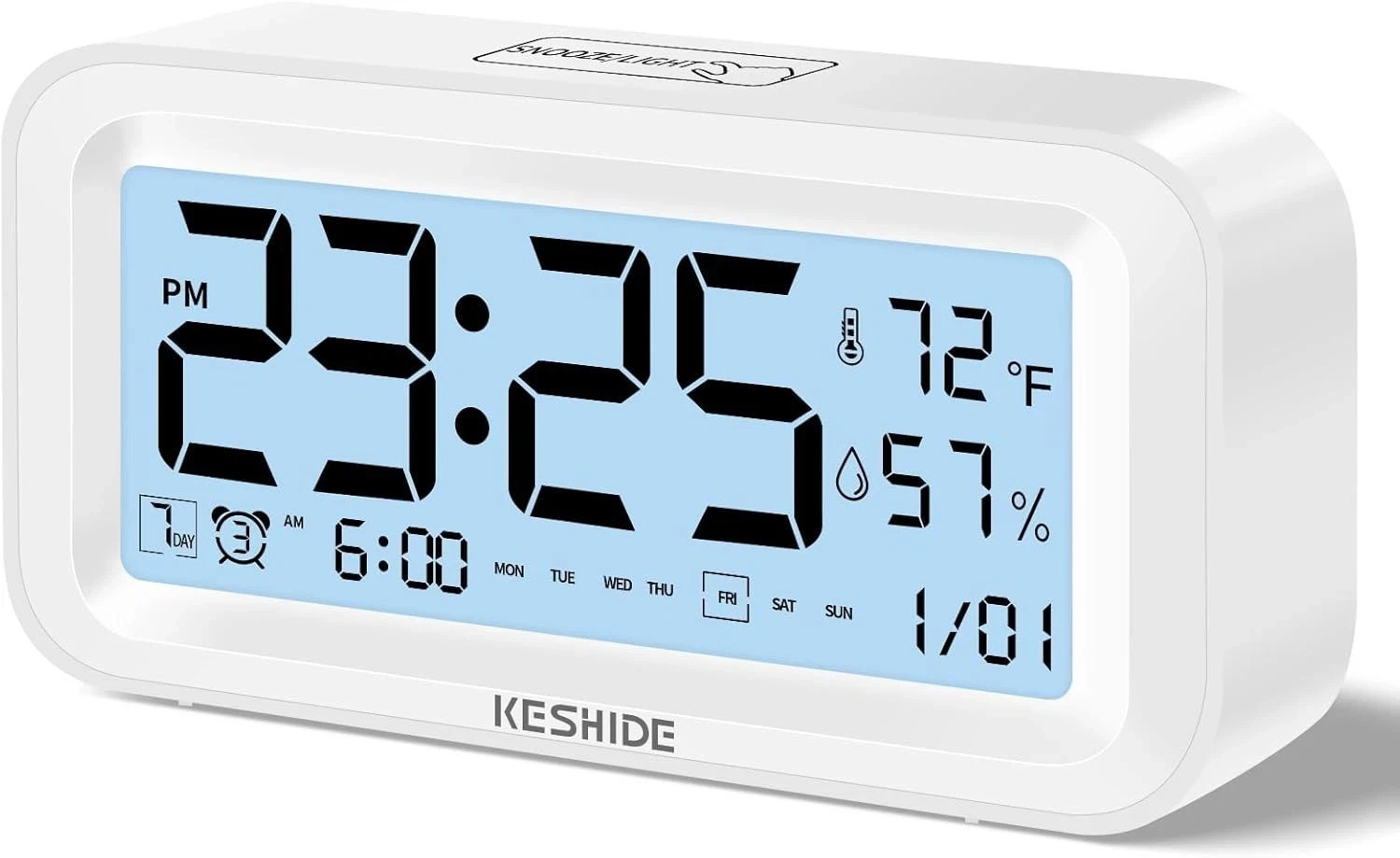 Battery Operated Digital Clock: Cordless Small Alarm Clock for Bedroom Travel... gallery