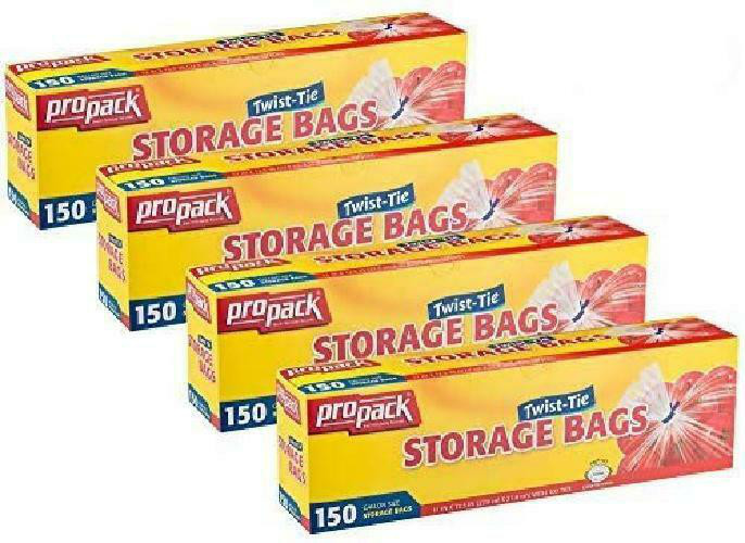 ProPack Disposable Plastic Storage Bags with Original Twist Tie, 1 Gallon Size gallery