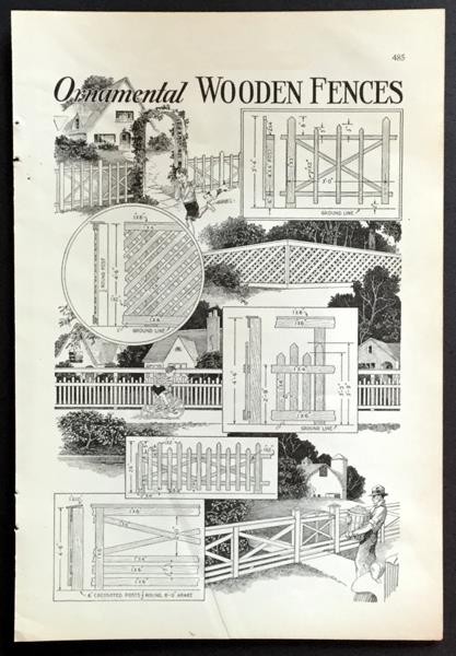 Windmill Weather Vane 1932 HowTo PLANS & Ornamental Wooden Fences designs gallery