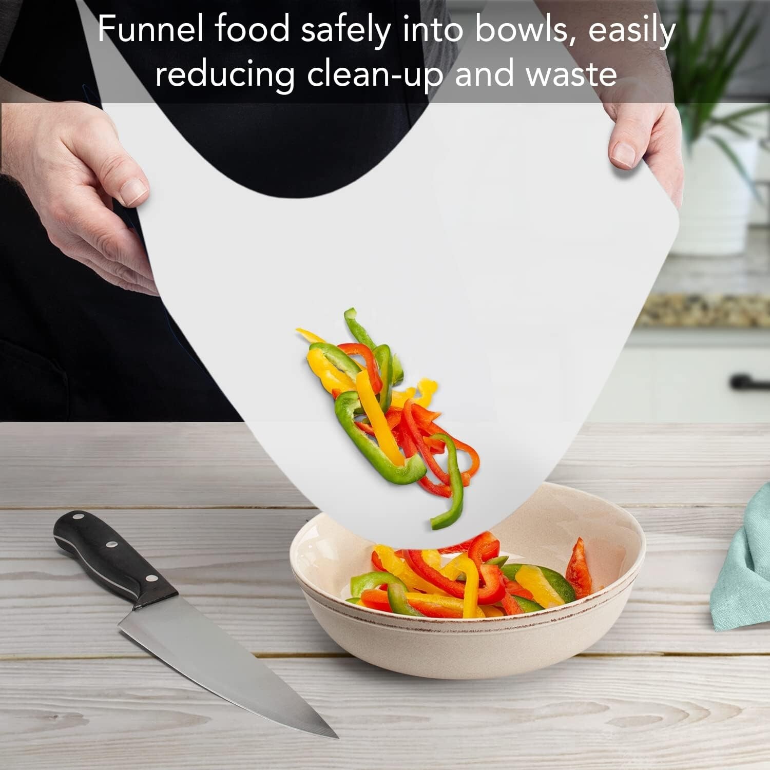 Cut N' Funnel Large Heavy Gauge Flexible Plastic Cutting Board Mat 1 Pack 24" by gallery