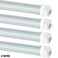 4~50 PCS T8 8 FT FA8 LED Shop Light Bulbs 120W LED Tube Light 6500K Super Bright