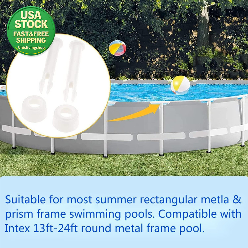 36 Pcs Plastic Pool Joint Pins Seals Compatible Intex 13-24 FT Metal Frame gallery