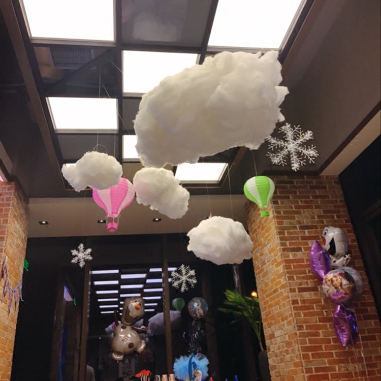 3D Artificial Clouds Wedding Party White Fake Cloud Cotton Home Stage Decor Prop gallery