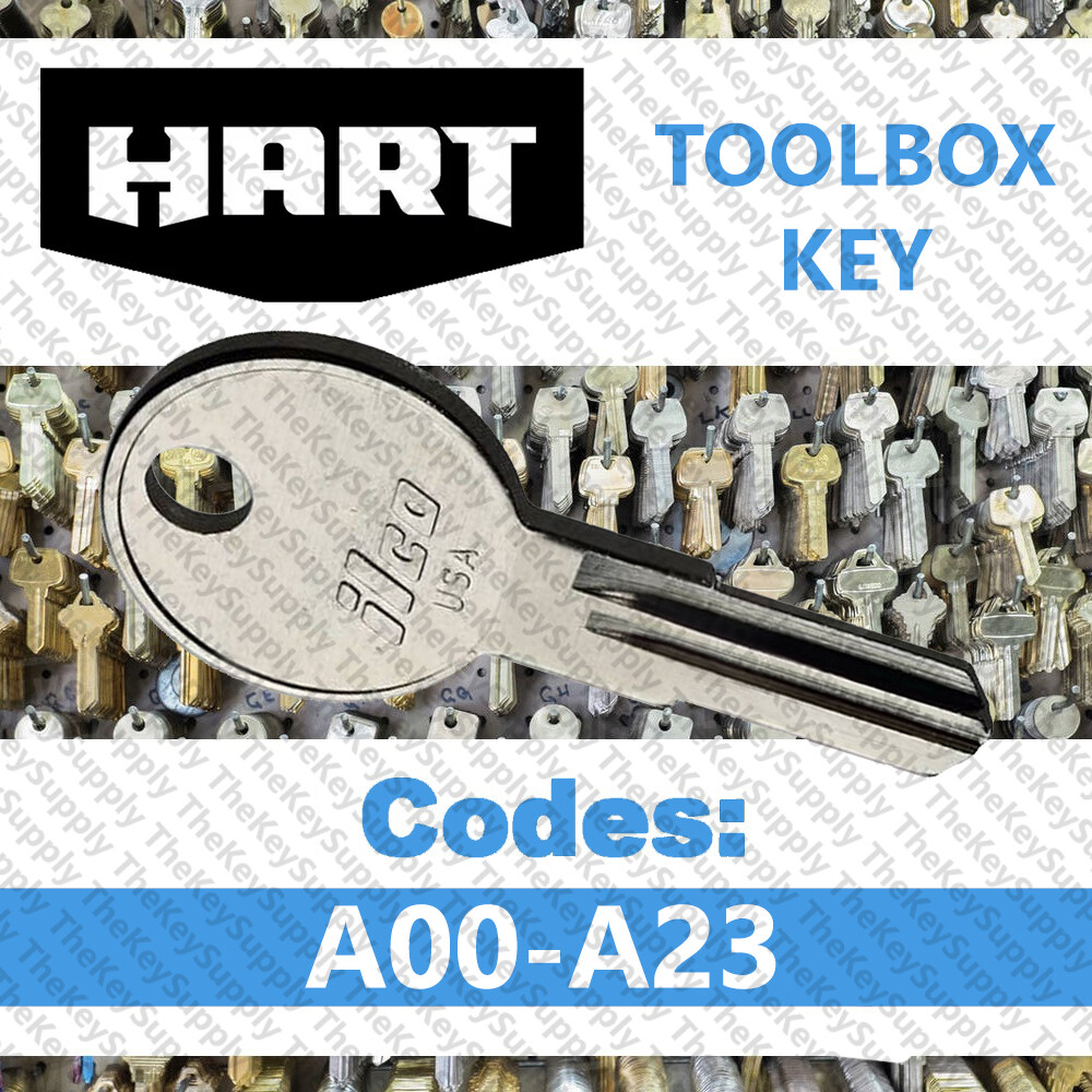 HART Walmart Tool Box Key Cut to Code A00 - A23 gallery