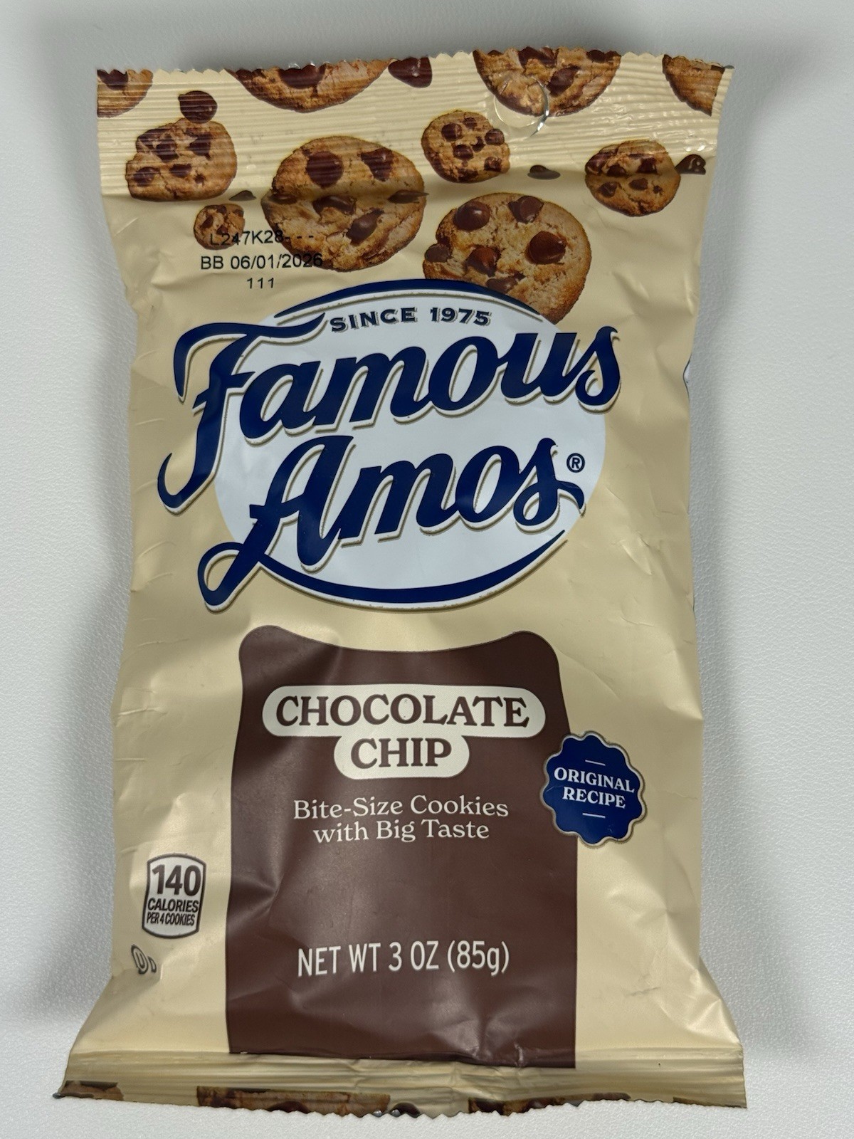 Famous Amos Chocolate Chip Cookies Original Recipe 3 oz Bite Size Bag gallery
