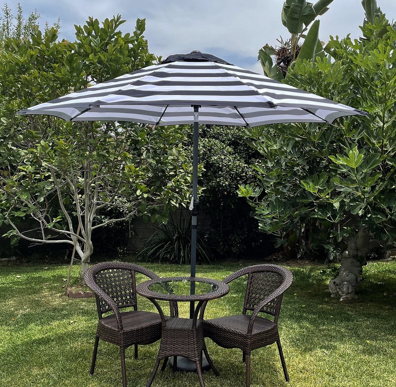 Patio Market Table Outdoor Umbrella Replacement Canopy Cover For 9 ft 8ribs gallery