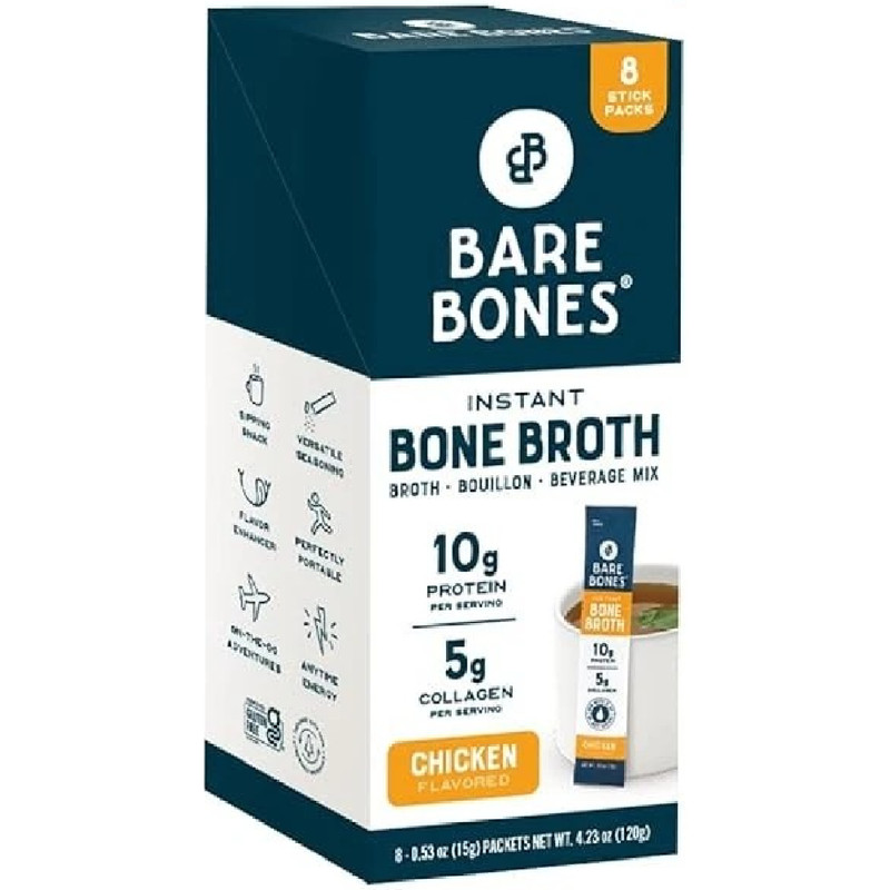 Bare Bones Chicken Broth Powder Sticks, 8 ct (4-Pack) - 32 Broth Sticks gallery