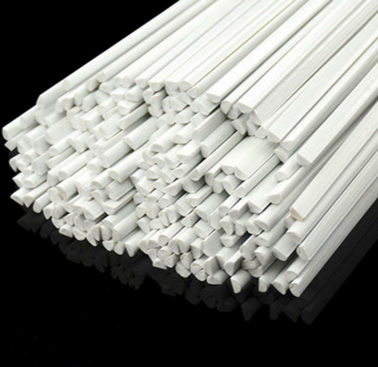 NJ STOCK 10pcs ABS Styrene Plastic Half Round Bar Rod 4mm ±10% Dia. 9.85" White gallery