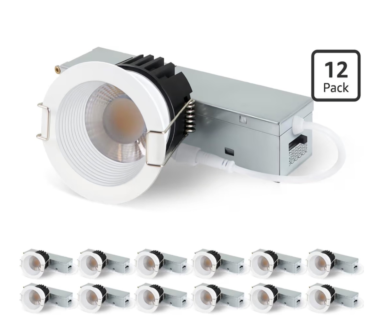 Aosclex 2 Inch 5CCT Anti-Glare LED Downlight with Jbox, IP65 Waterproof,... gallery