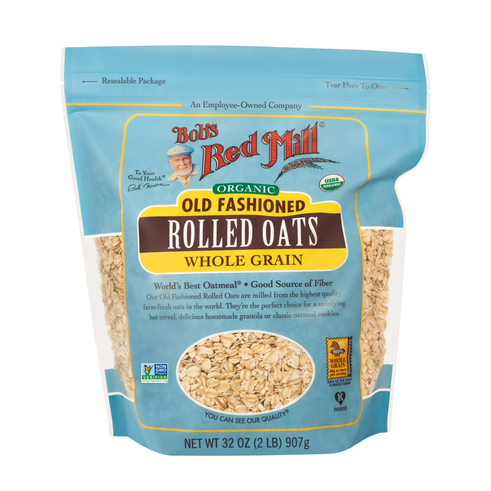 Bob's Red Mill Old Fashioned Organic Rolled Oats 32 oz Pkg gallery