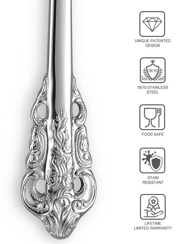 Luxury Salad Forks Dessert Forks Set, Set of 4, 18/10 Stainless Steel, 7 Inches, gallery