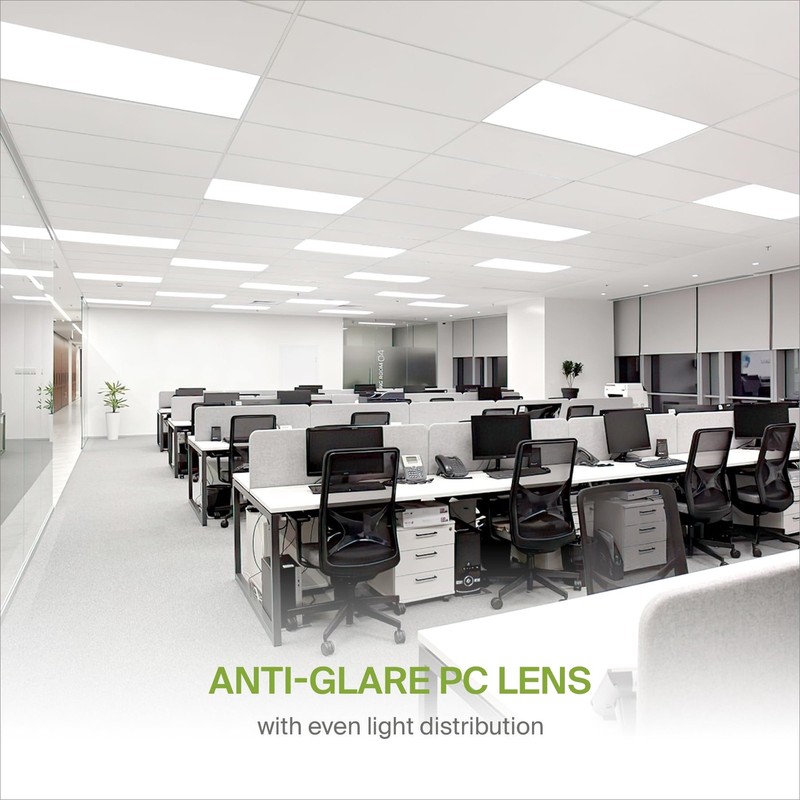 2x4 Led Flat Panel Light 40w Ul Dlc Listed | 5160lm 4000k bright White Dimmabl gallery
