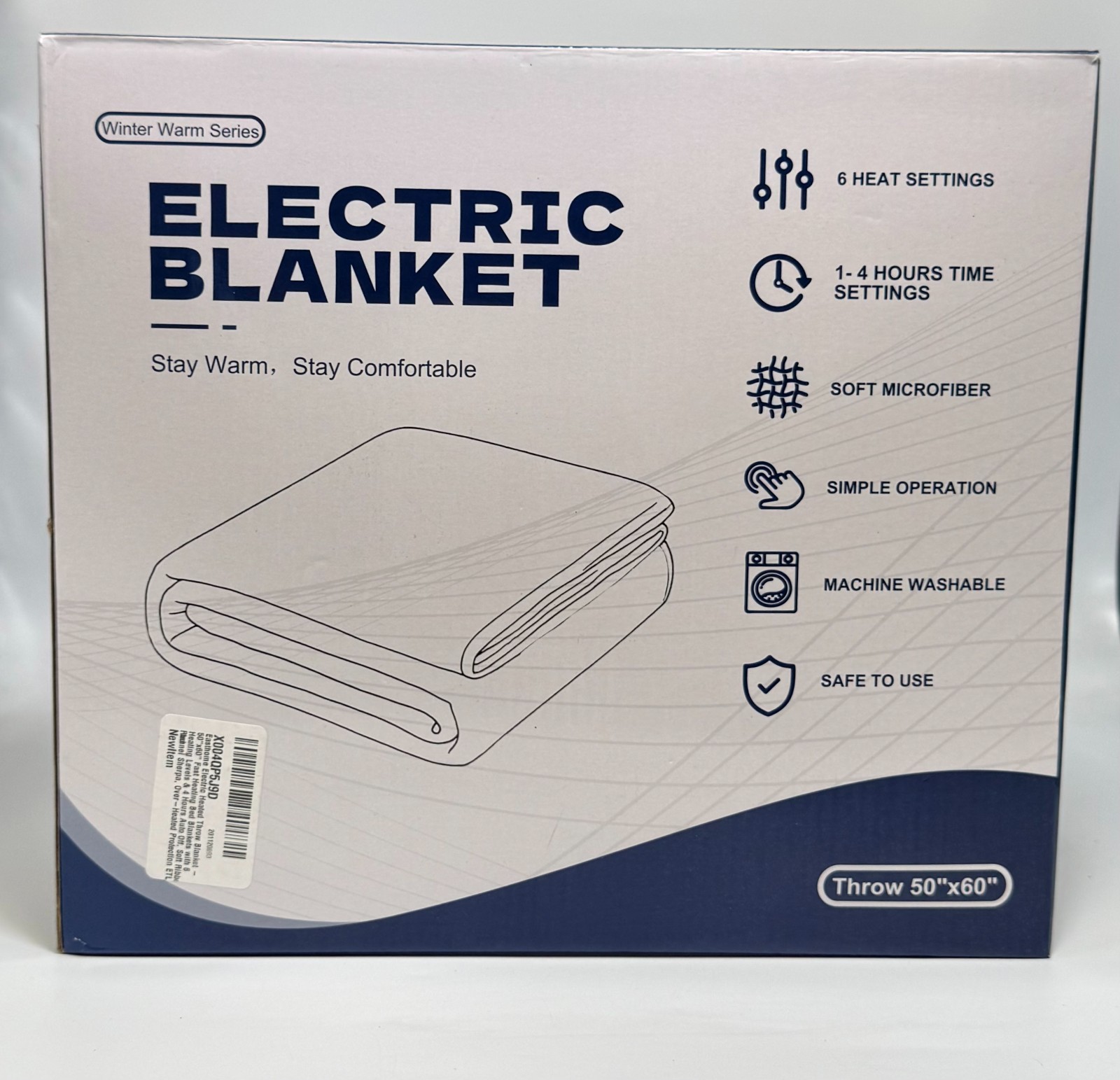 Easthome Electric Heated Throw Blanket Fast Heating - Red - 50"x60" NEW IN BOX* gallery