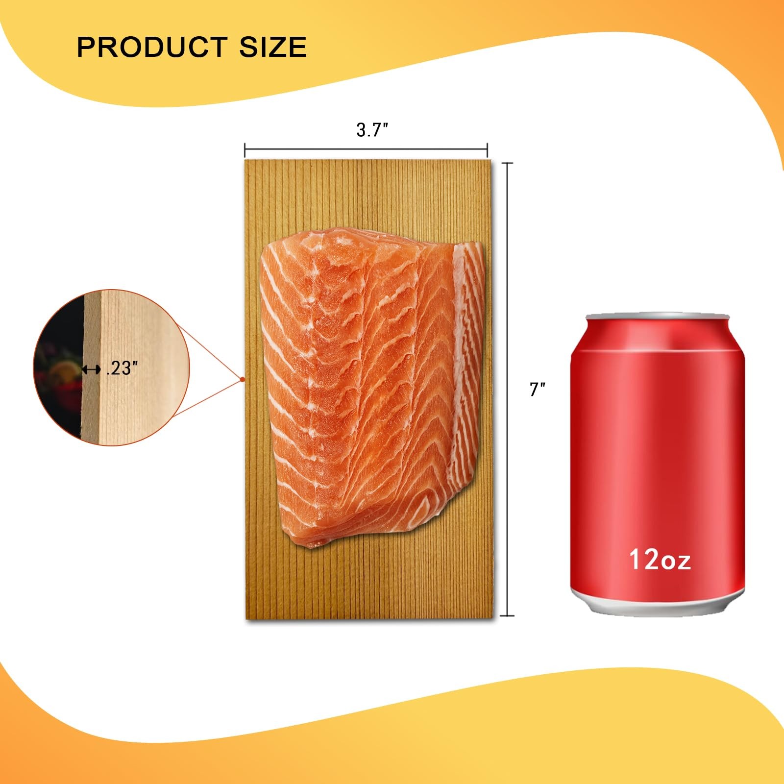 baoyeewood 9 Pack Western Red Cedar Planks for Grilling Salmon, natral gallery
