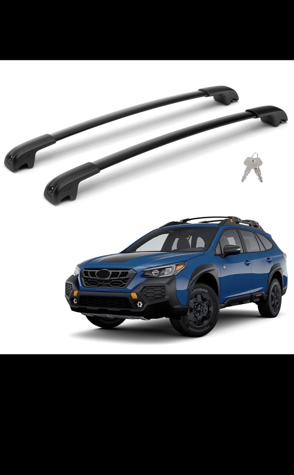 330lb Heavy Duty Lockable Roof Rack Cross Bars Compatible with Subaru Crosstr... gallery