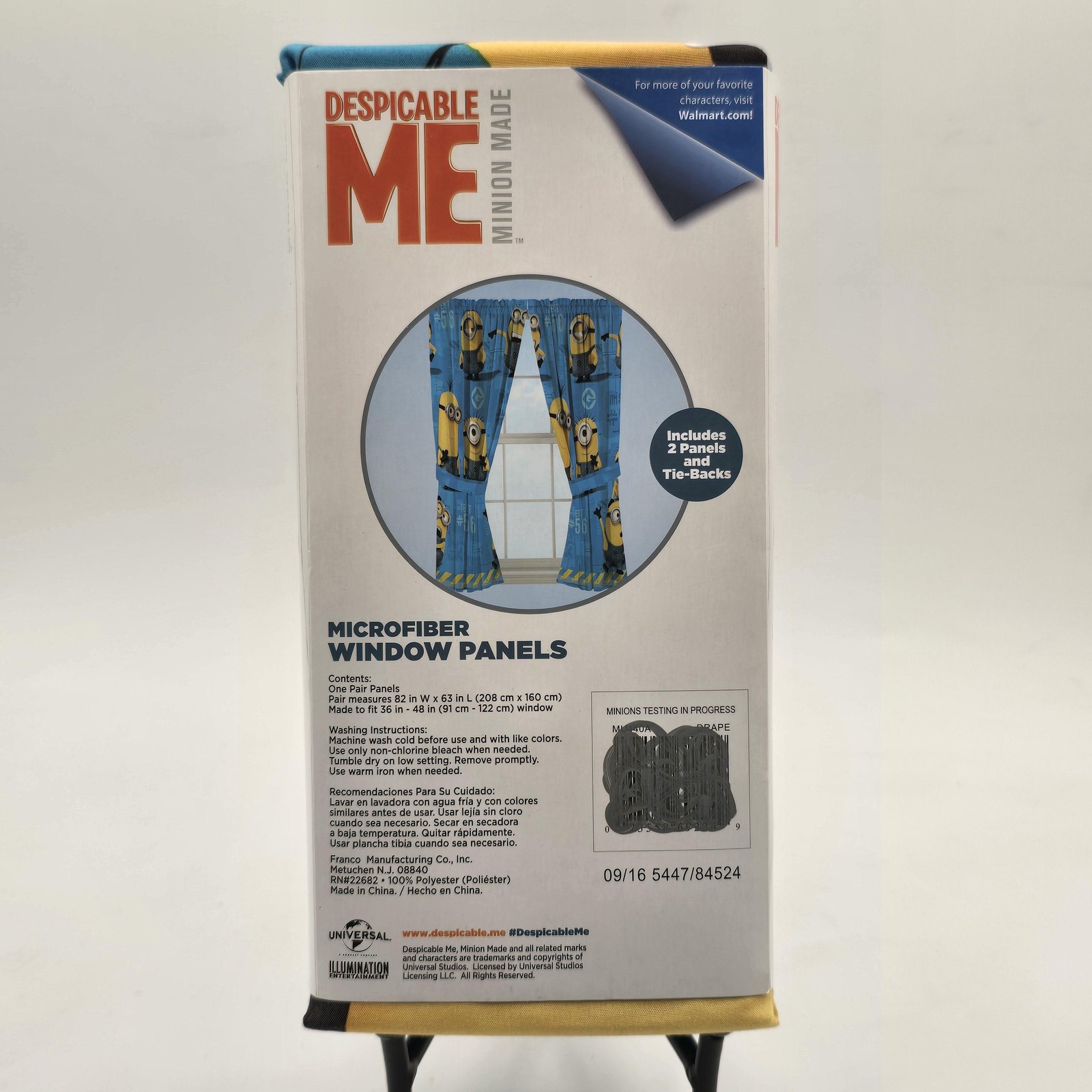 Despicable Me Minions Microfiber Window Panels Franco Blue Kids Curtains 63in gallery