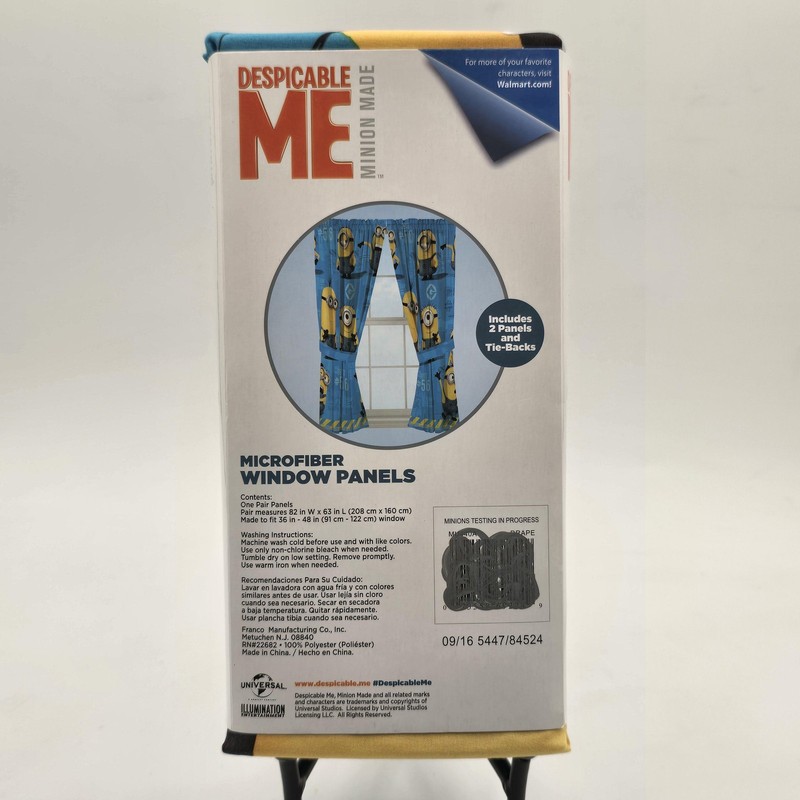 Despicable Me Minions Microfiber Window Panels Franco Blue Kids Curtains 63in gallery