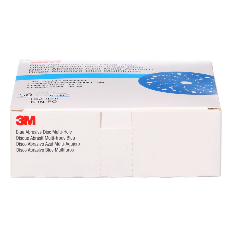 3M Hookit Blue Abrasive Disc 321U Multi-hole, 36181, 6 in, 400 gallery