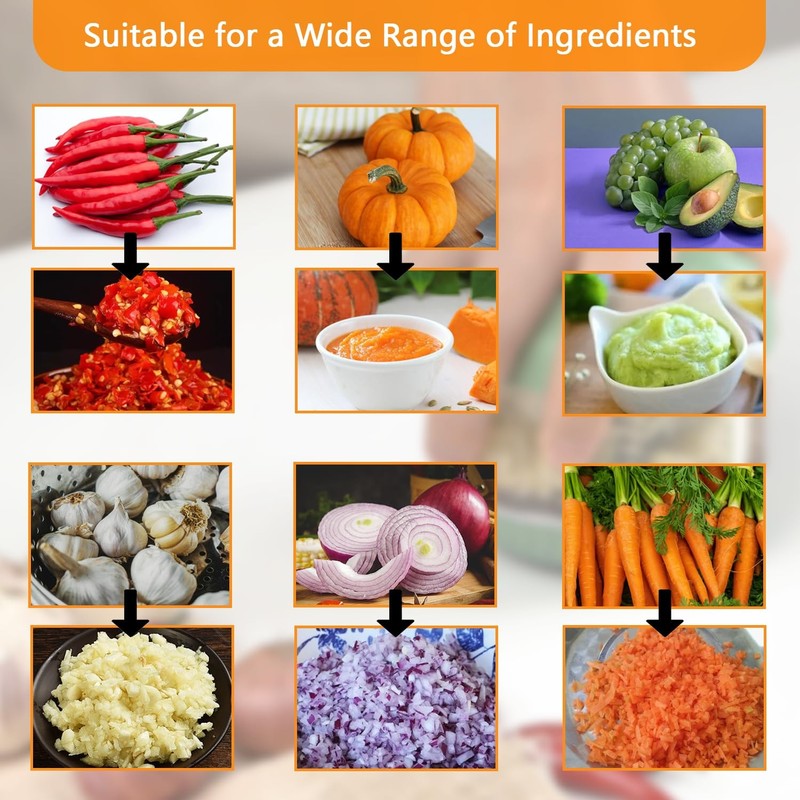 , Portable Hand-Powered Garlic Mincer, Mini Manual Food Chopper for Small Kit... gallery