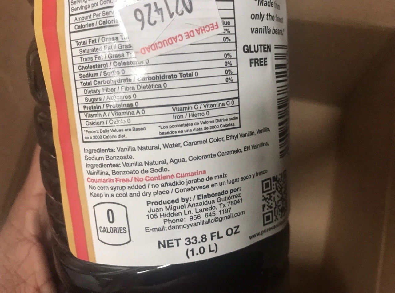 Seven (7) Danncy Pure Mexican Vanilla Extract - Dark Color (1 Liter each) gallery