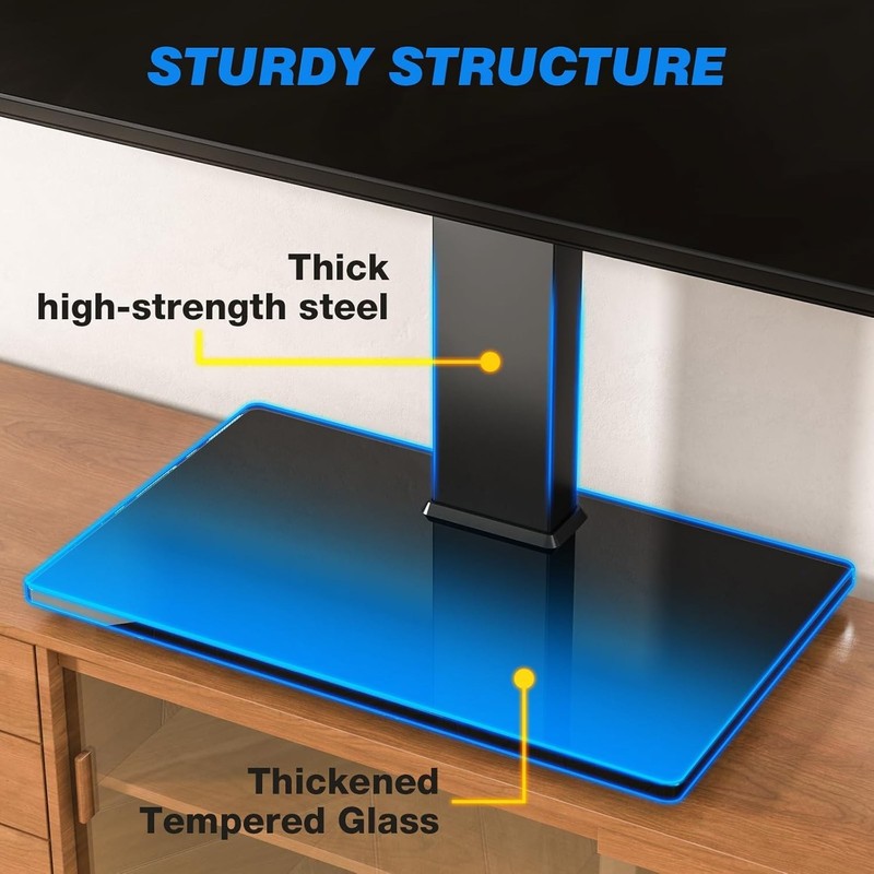 Height Adjustable Universal TV Stand for 32-75 Inch Screens - Swivel Design gallery