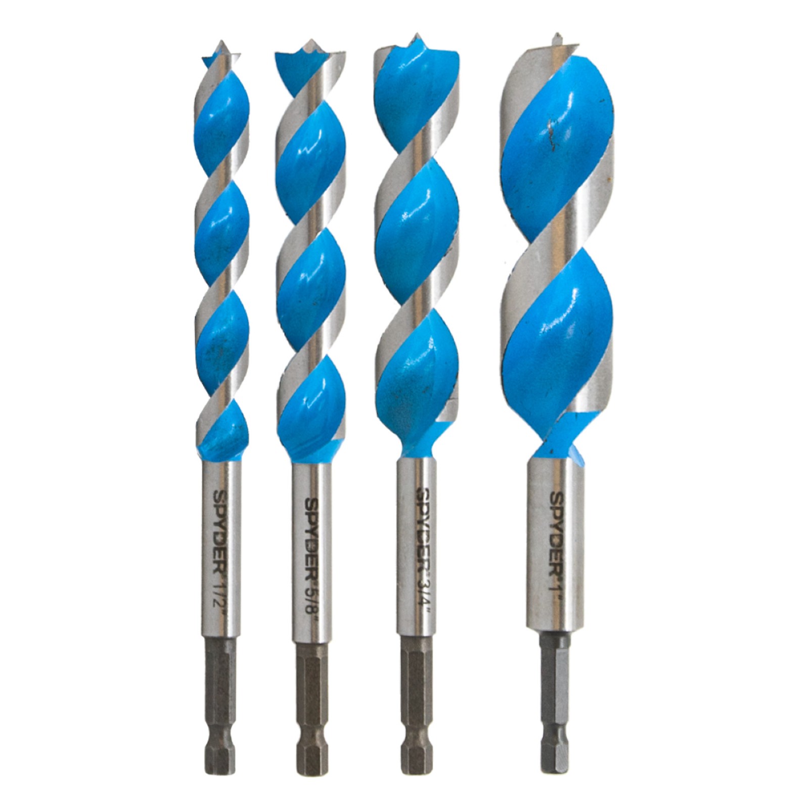 Spyder 4-Piece Woodboring Power Bit Set 1/2 5/8 3/4 1-Inch 15001CA gallery