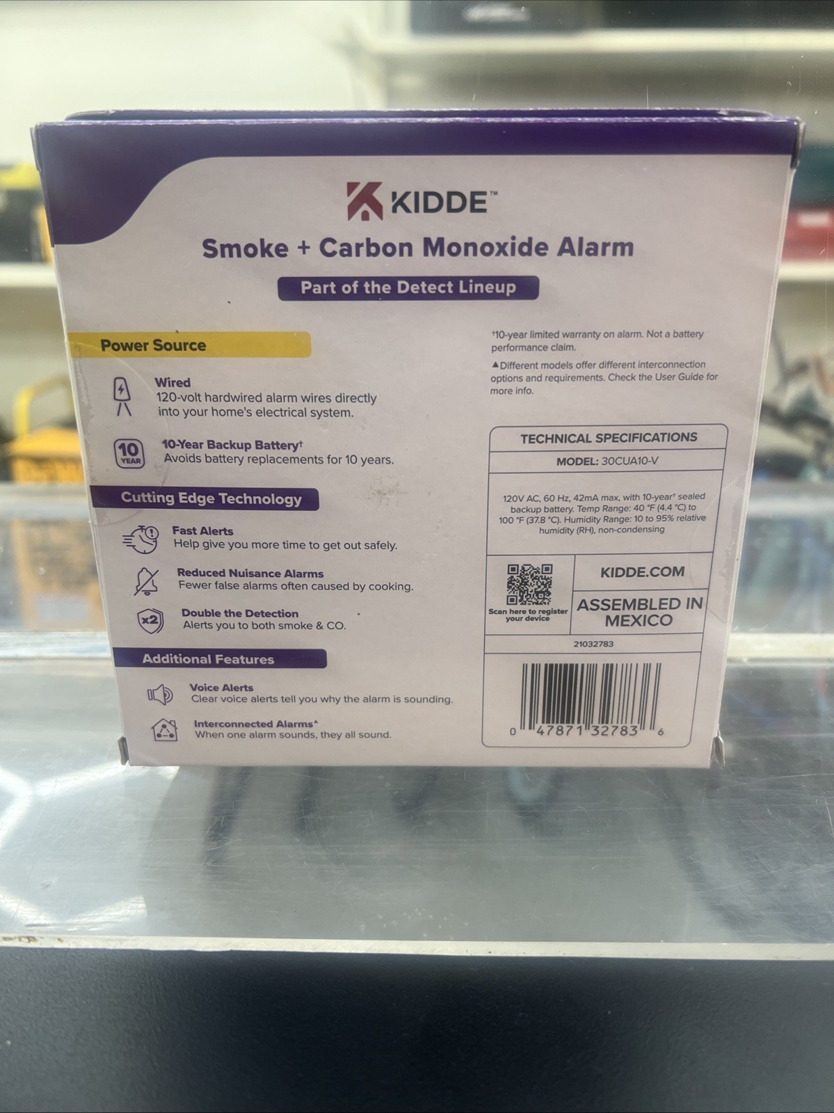 Kidde Smoke & CO Detector 30CUA10-V, Hardwired, 10-Year Battery, Voice Alerts gallery