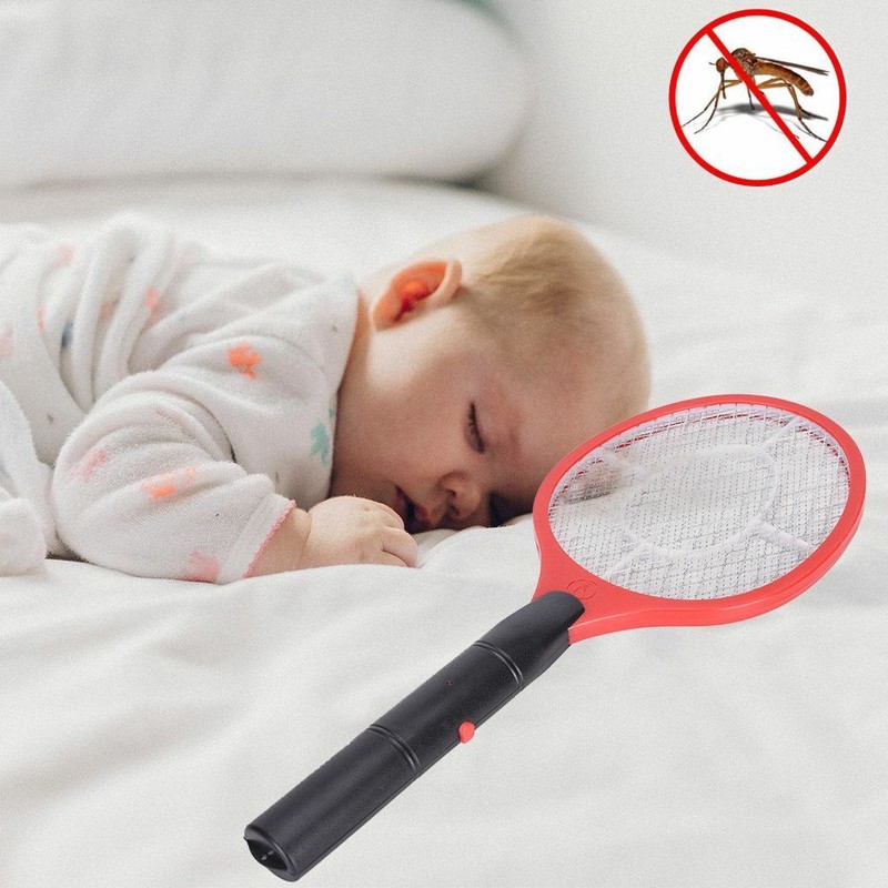 Handheld Bug Zapper Tennis Racket Battery Fly Swatter Mosquito Racket Killer gallery