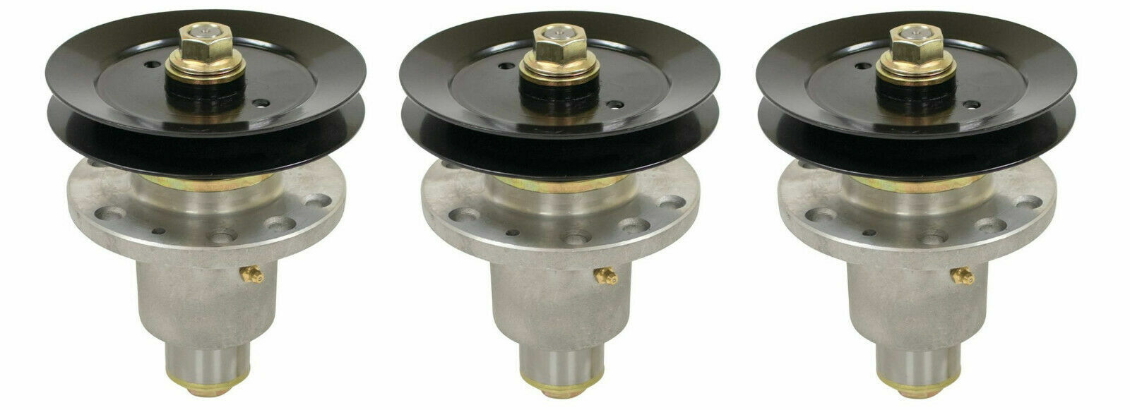 3 Spindle Assemblies for Exmark, Lazer Z: 103-1183 & Pulleys 1-653099 6" OD gallery