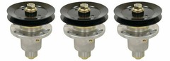 3 Spindle Assemblies for Exmark, Lazer Z: 103-1183 & Pulleys 1-653099 6″ OD