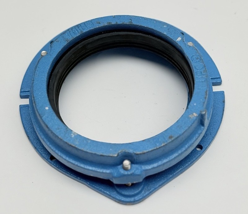 C40-640 Jones Stephens 4" No Caulk Code Blue 1" Offset Closet Flange, C40640 gallery