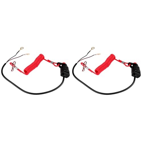 Pissente 2PCS Universal Engine Kill Switch with Safety Lanyard for ATV,