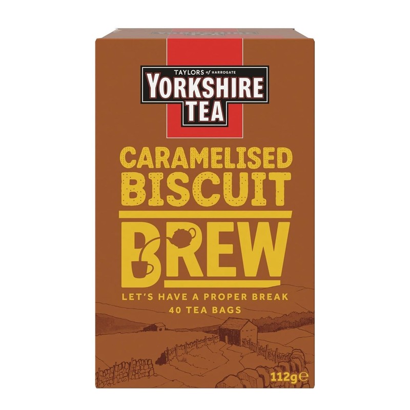 Yorkshire Tea Caramelised Biscuit Brew - 40 Count Caffeinated Pillow Tea Bags gallery