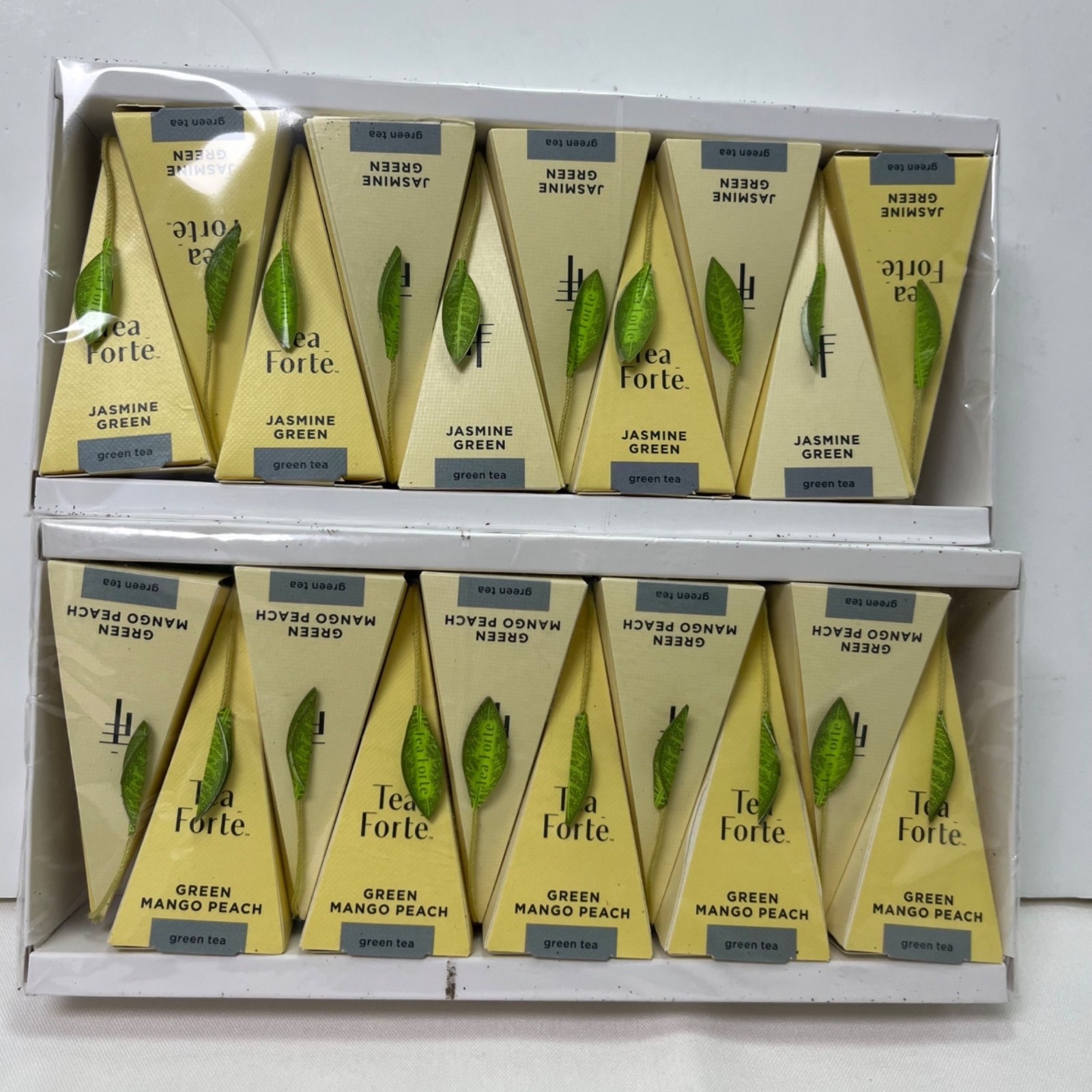 NIP Tea Forte 10 Green Mango Peach 10 Jasmine Green Pyramids gallery